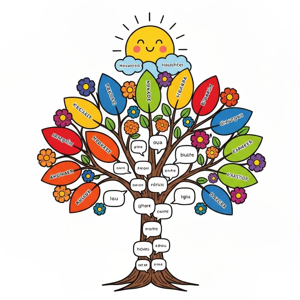 Language learning tree visualization